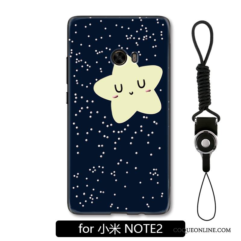 Mi Note 2 Coque Étoile Dessin Animé Protection Personnalité Peinte À La Main Petit Étui