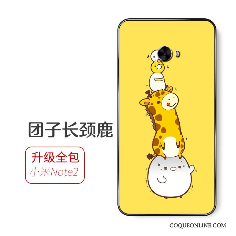 Mi Note 2 Coque Étui Incassable Fluide Doux Petit Très Mince Dessin Animé Jaune