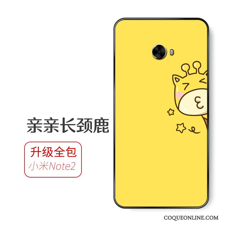 Mi Note 2 Coque Étui Incassable Fluide Doux Petit Très Mince Dessin Animé Jaune