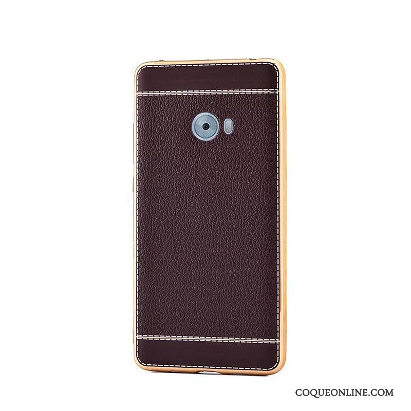 Mi Note 2 Cuir Fluide Doux Petit Rouge Business Placage Coque De Téléphone