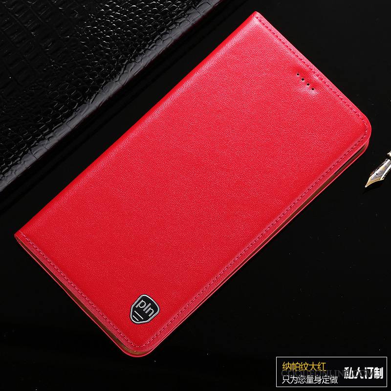 Mi Note 2 Cuir Véritable Housse Protection Coque De Téléphone Étui En Cuir Petit Rouge