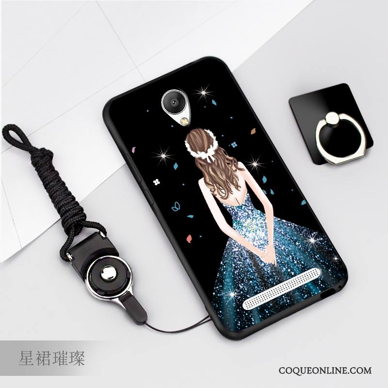 Mi Note 2 Fluide Doux Coque Incassable Petit Silicone Noir Dessin Animé