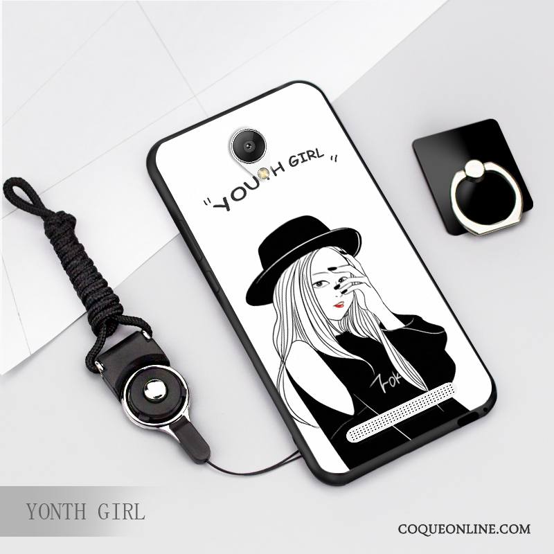 Mi Note 2 Fluide Doux Coque Incassable Petit Silicone Noir Dessin Animé