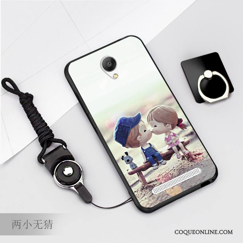 Mi Note 2 Fluide Doux Coque Incassable Petit Silicone Noir Dessin Animé