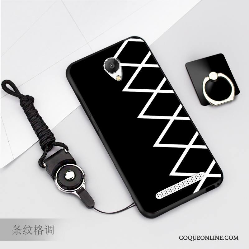 Mi Note 2 Fluide Doux Coque Incassable Petit Silicone Noir Dessin Animé