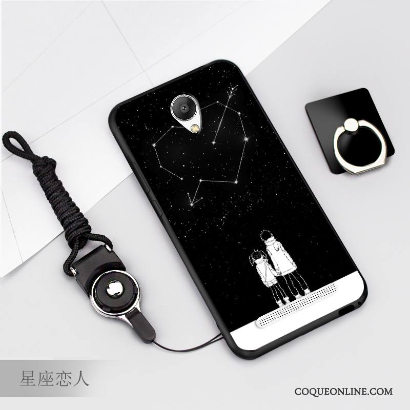 Mi Note 2 Fluide Doux Coque Incassable Petit Silicone Noir Dessin Animé