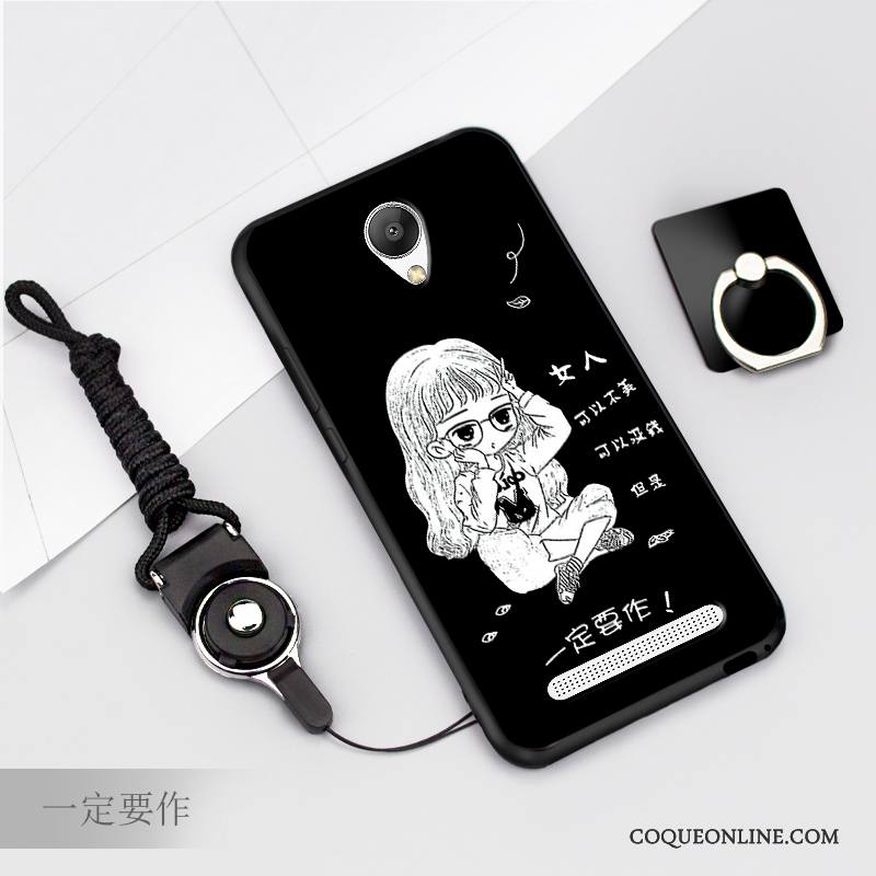 Mi Note 2 Fluide Doux Coque Incassable Petit Silicone Noir Dessin Animé