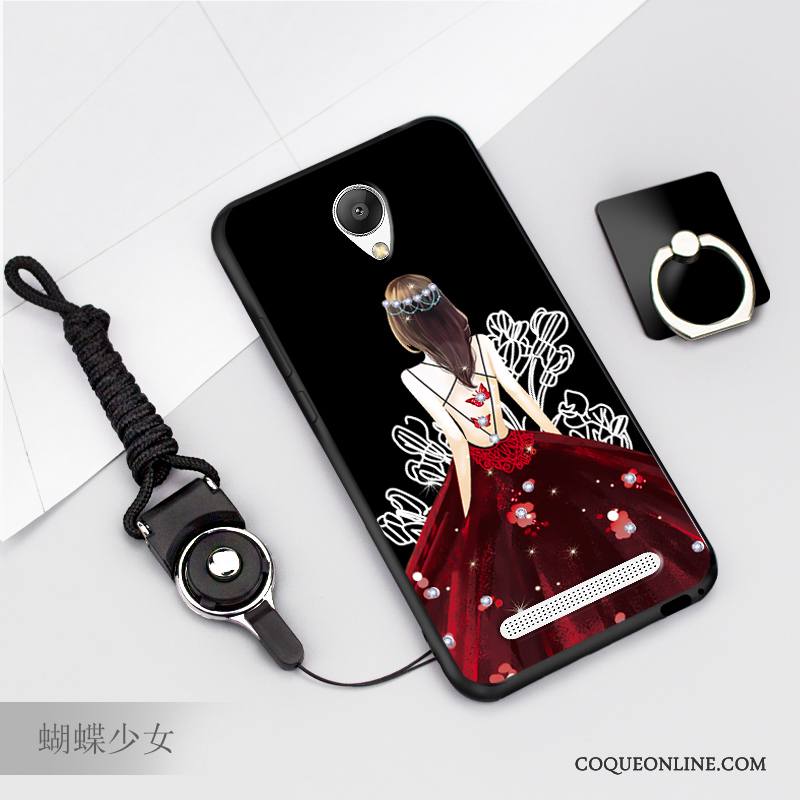 Mi Note 2 Fluide Doux Coque Incassable Petit Silicone Noir Dessin Animé