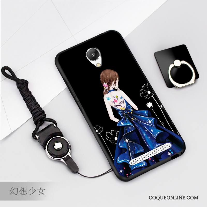 Mi Note 2 Fluide Doux Coque Incassable Petit Silicone Noir Dessin Animé