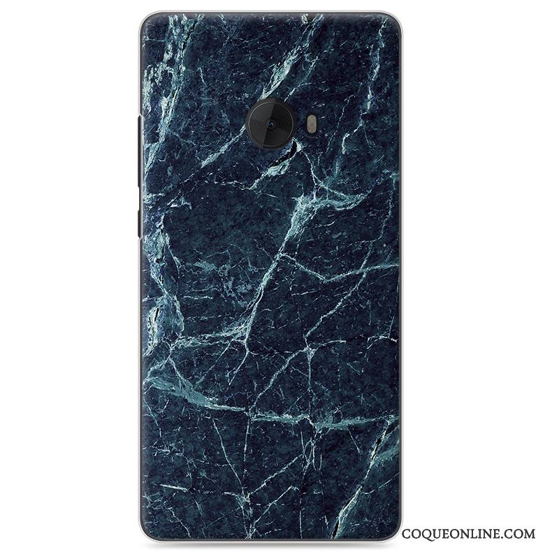 Mi Note 2 Grain De Bois Simple Transparent Bleu Petit Coque De Téléphone Protection