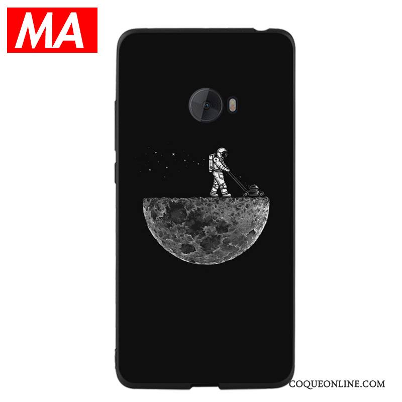 Mi Note 2 Petit Noir Coque Fluide Doux Silicone Étui De Téléphone