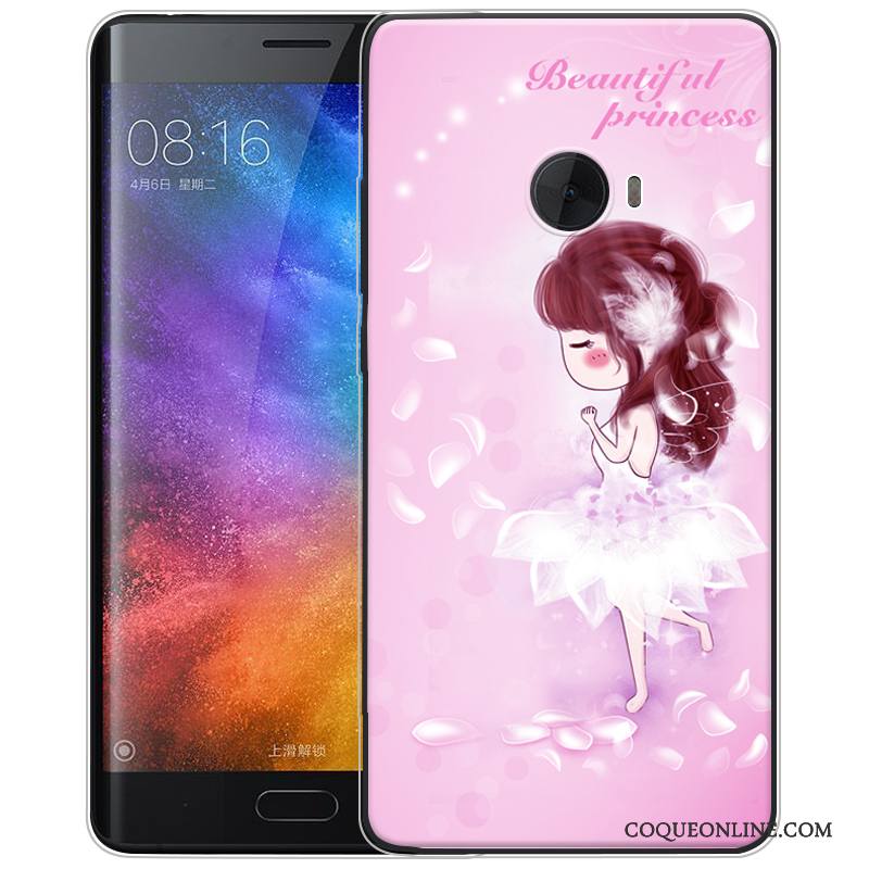 Mi Note 2 Silicone Gaufrage Petit Fluide Doux Coque De Téléphone Rose Étui