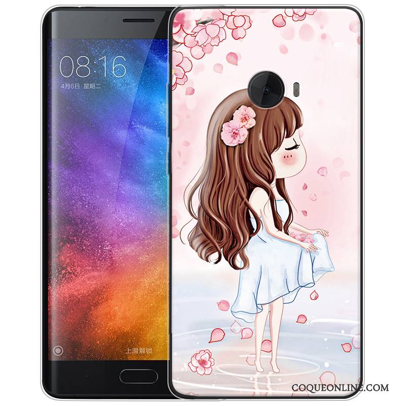 Mi Note 2 Silicone Gaufrage Petit Fluide Doux Coque De Téléphone Rose Étui