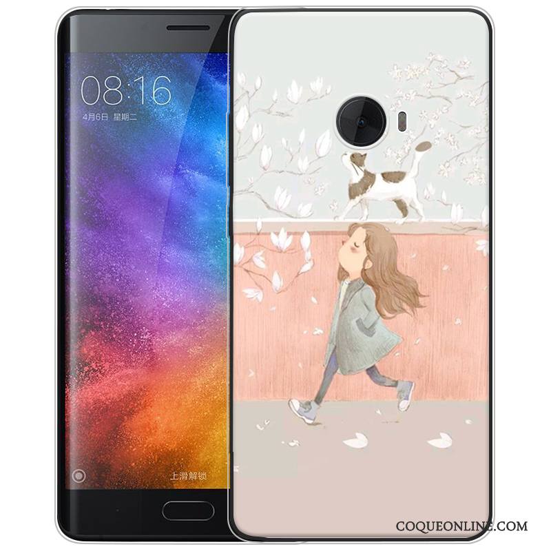 Mi Note 2 Silicone Gaufrage Petit Fluide Doux Coque De Téléphone Rose Étui