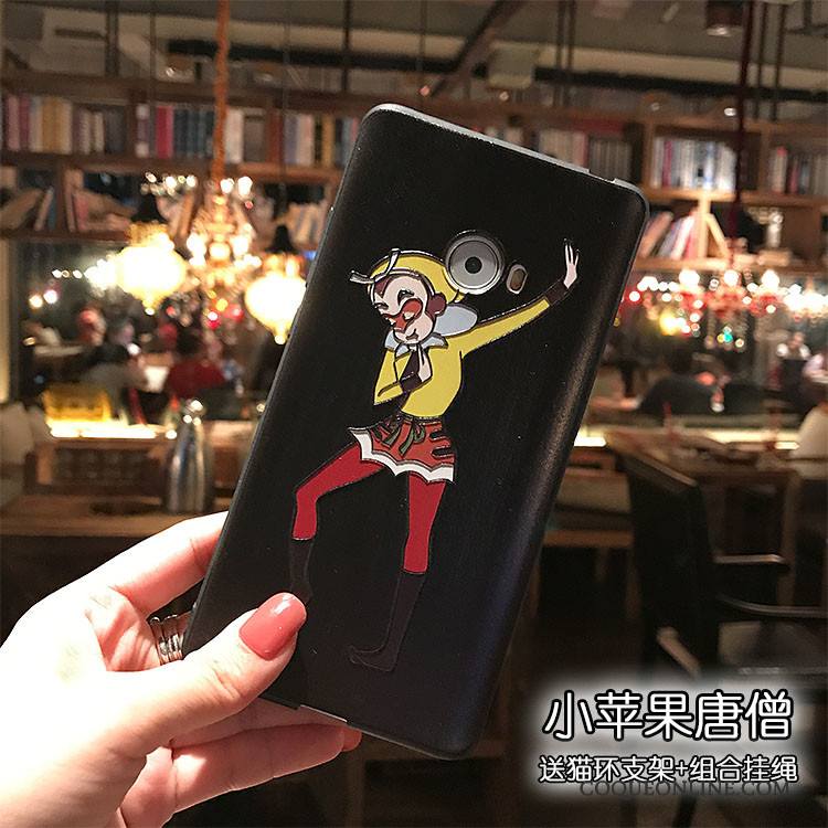 Mi Note 2 Silicone Étui Coque De Téléphone Créatif Dessin Animé Tout Compris Noir