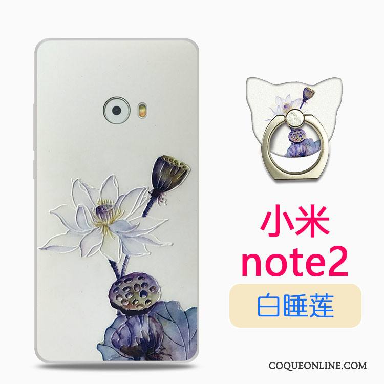 Mi Note 2 Transparent Personnalité Rose Fluide Doux Coque De Téléphone Dessin Animé Petit