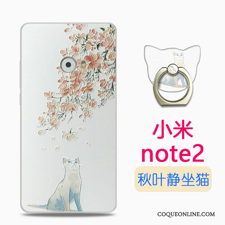 Mi Note 2 Transparent Personnalité Rose Fluide Doux Coque De Téléphone Dessin Animé Petit