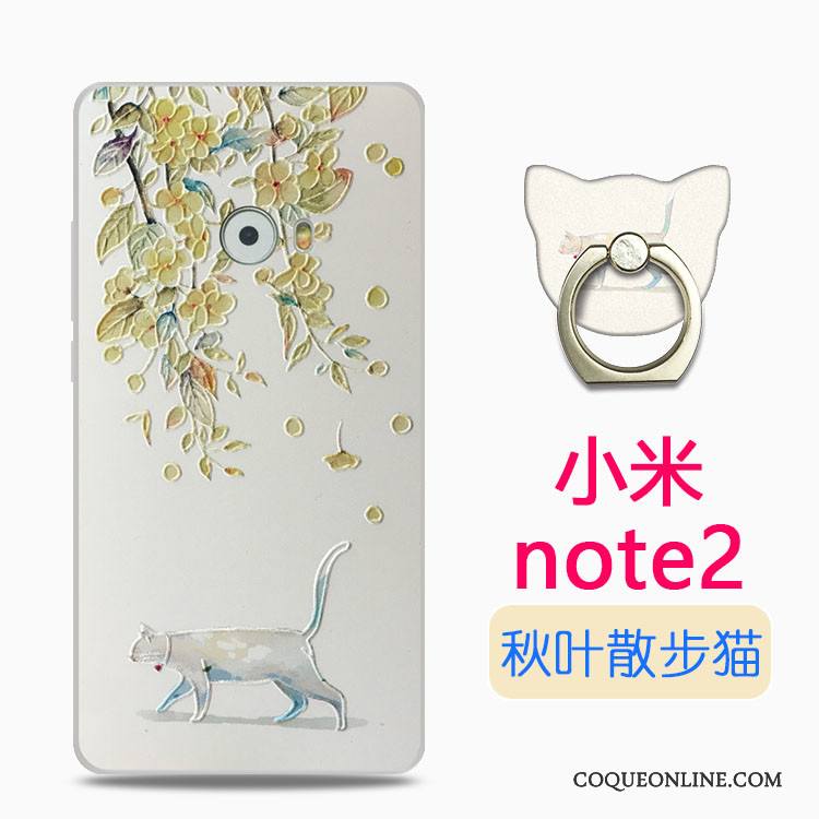 Mi Note 2 Transparent Personnalité Rose Fluide Doux Coque De Téléphone Dessin Animé Petit