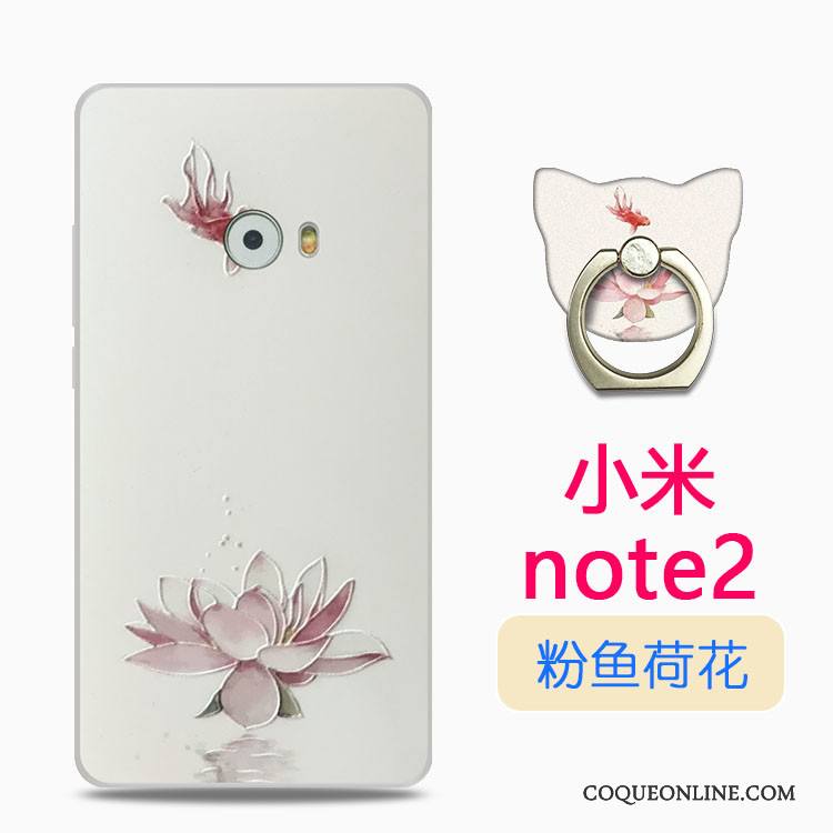 Mi Note 2 Transparent Personnalité Rose Fluide Doux Coque De Téléphone Dessin Animé Petit