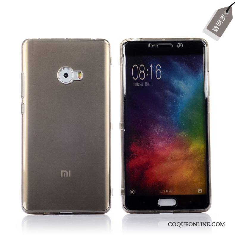 Mi Note 2 Étui Incassable Étui En Cuir Coque Transparent Violet Silicone