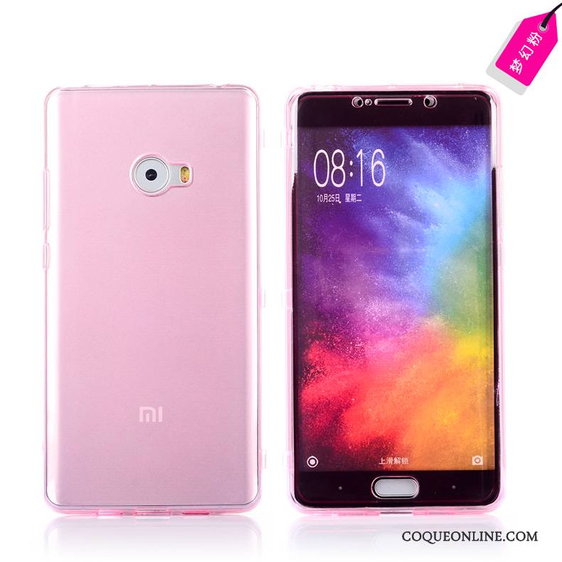 Mi Note 2 Étui Incassable Étui En Cuir Coque Transparent Violet Silicone