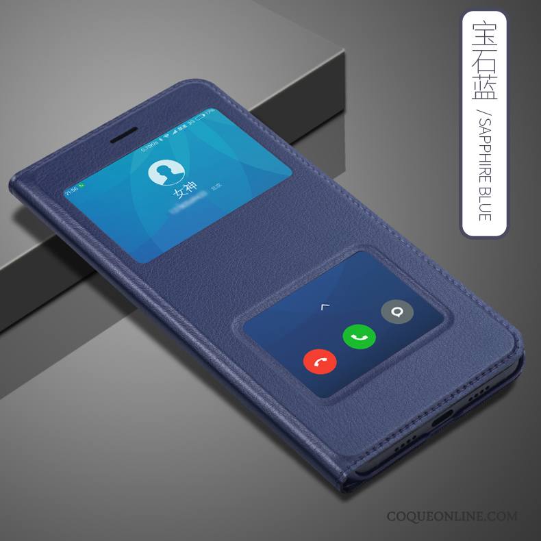 Mi Note 3 Coque Clamshell Tout Compris Téléphone Portable Étui En Cuir Noir Petit Protection