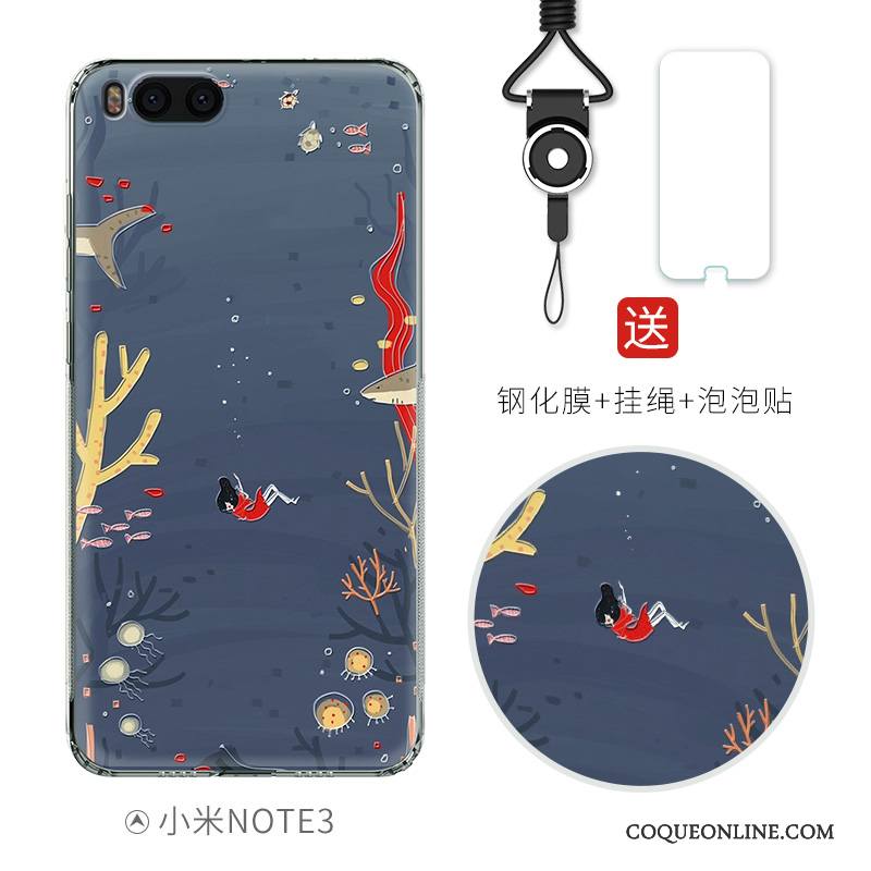 Mi Note 3 Coque De Téléphone Petit Ballon Gaufrage Charmant Étui Créatif