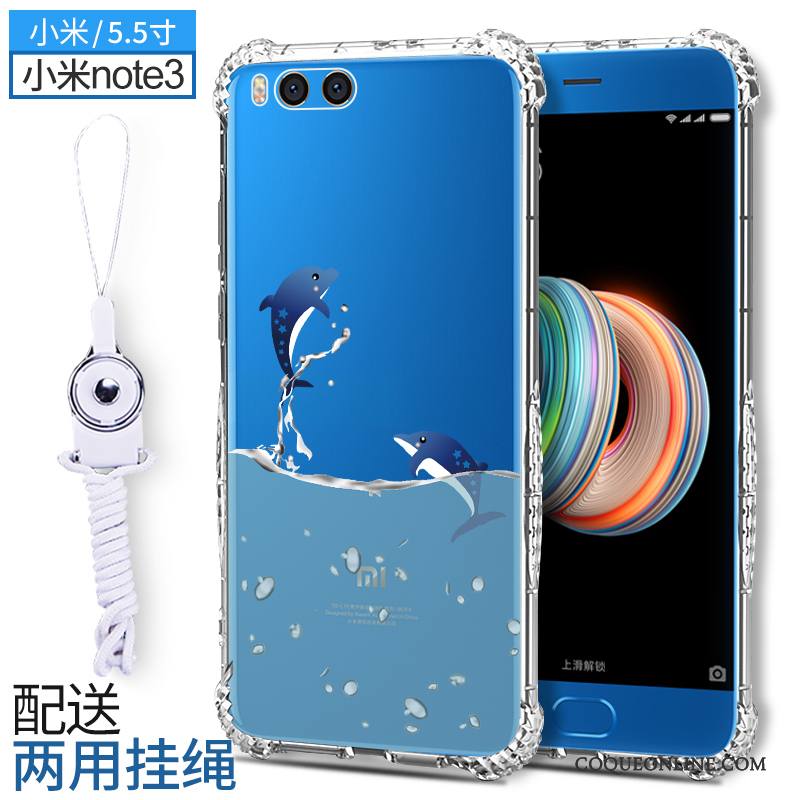 Mi Note 3 Coque De Téléphone Étui Ornements Suspendus Silicone Fluide Doux Incassable Petit