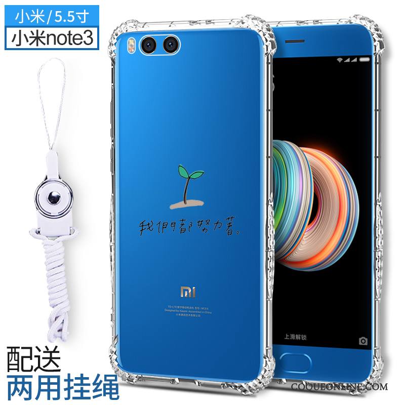 Mi Note 3 Coque De Téléphone Étui Ornements Suspendus Silicone Fluide Doux Incassable Petit