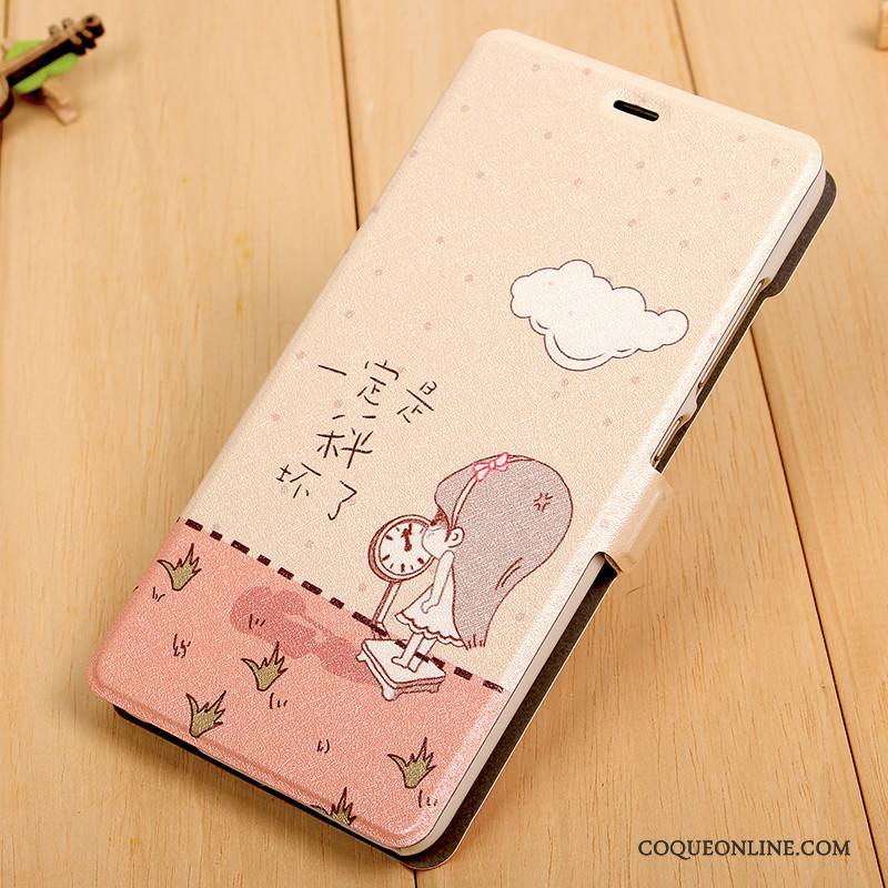 Mi Note 3 Coque Peinture Mesh Rose Petit Étui En Cuir Protection