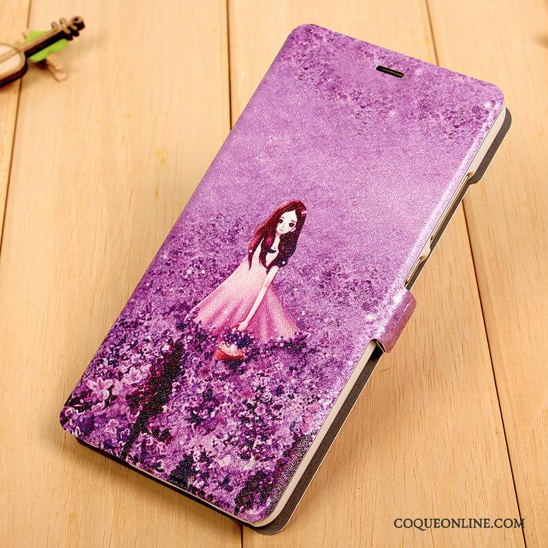 Mi Note 3 Coque Peinture Mesh Rose Petit Étui En Cuir Protection