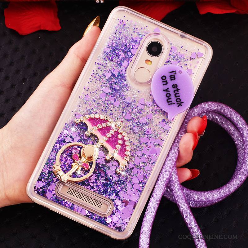 Mi Note 3 Coque Tout Compris Violet Quicksand Protection Étui Petit Rouge