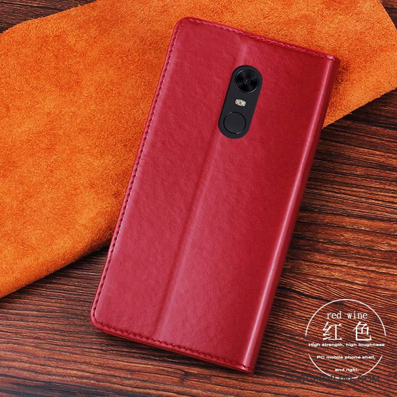 Mi Note 3 Coque Étui De Téléphone Petit Rouge Protection Étui En Cuir