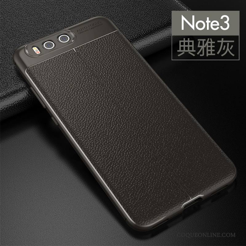 Mi Note 3 Cuir Coque Tout Compris Fluide Doux Étui Tendance Petit