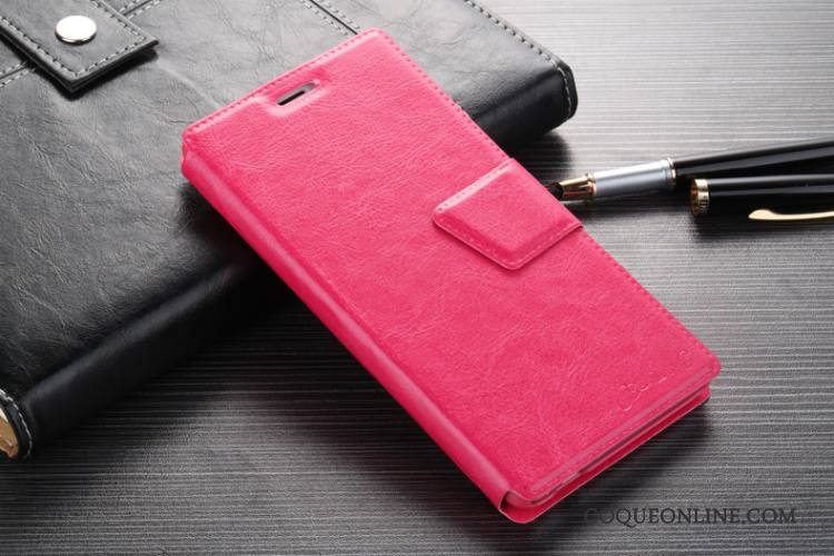 Mi Note 3 Incassable Étui Étui En Cuir Rouge Coque De Téléphone Téléphone Portable Tendance