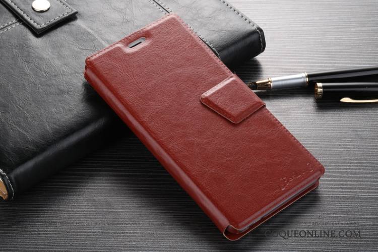 Mi Note 3 Incassable Étui Étui En Cuir Rouge Coque De Téléphone Téléphone Portable Tendance