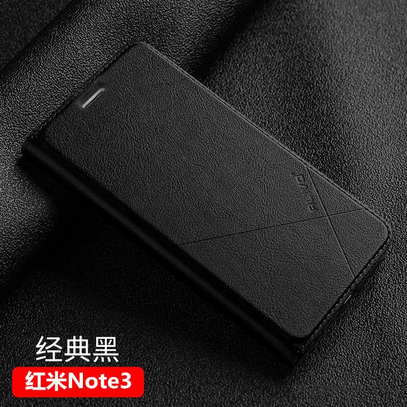 Mi Note 3 Petit Coque Protection Téléphone Portable Incassable Rouge Étui En Cuir