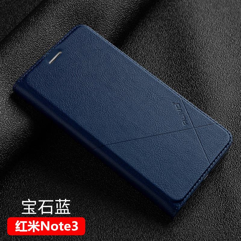 Mi Note 3 Petit Coque Protection Téléphone Portable Incassable Rouge Étui En Cuir