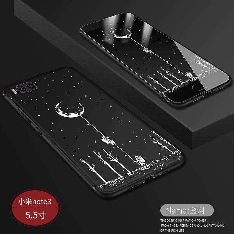 Mi Note 3 Protection Coque Tout Compris Personnalité Marque De Tendance Fluide Doux Silicone