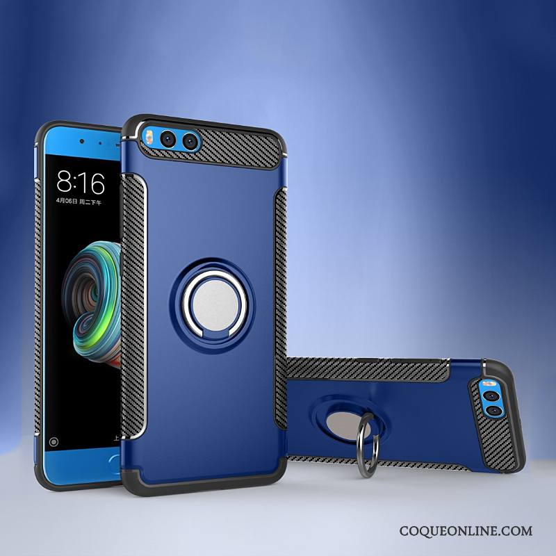Mi Note 3 Protection Magnétisme Bleu Support Petit À Bord Coque De Téléphone