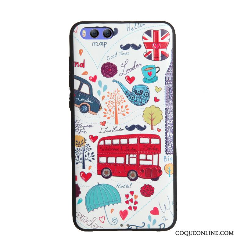 Mi Note 3 Étui Protection Peinture Coque De Téléphone Petit Fluide Doux Blanc