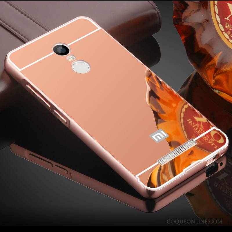 Mi Note 3 Étui Rose Coque De Téléphone Métal Border Membrane Tempérer