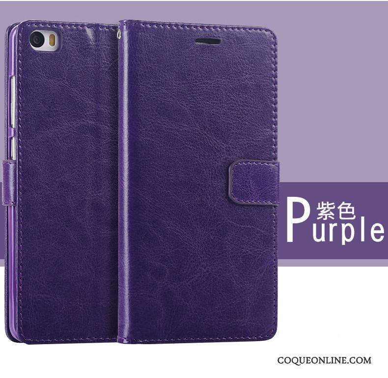 Mi Note Coque Housse Violet Étui En Cuir Petit Téléphone Portable De Téléphone