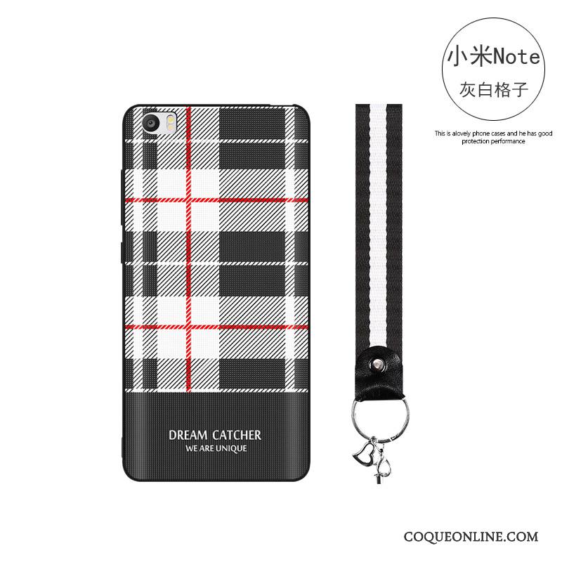 Mi Note Coque Incassable Plaid Simple Rouge Tout Compris Tendance Fluide Doux