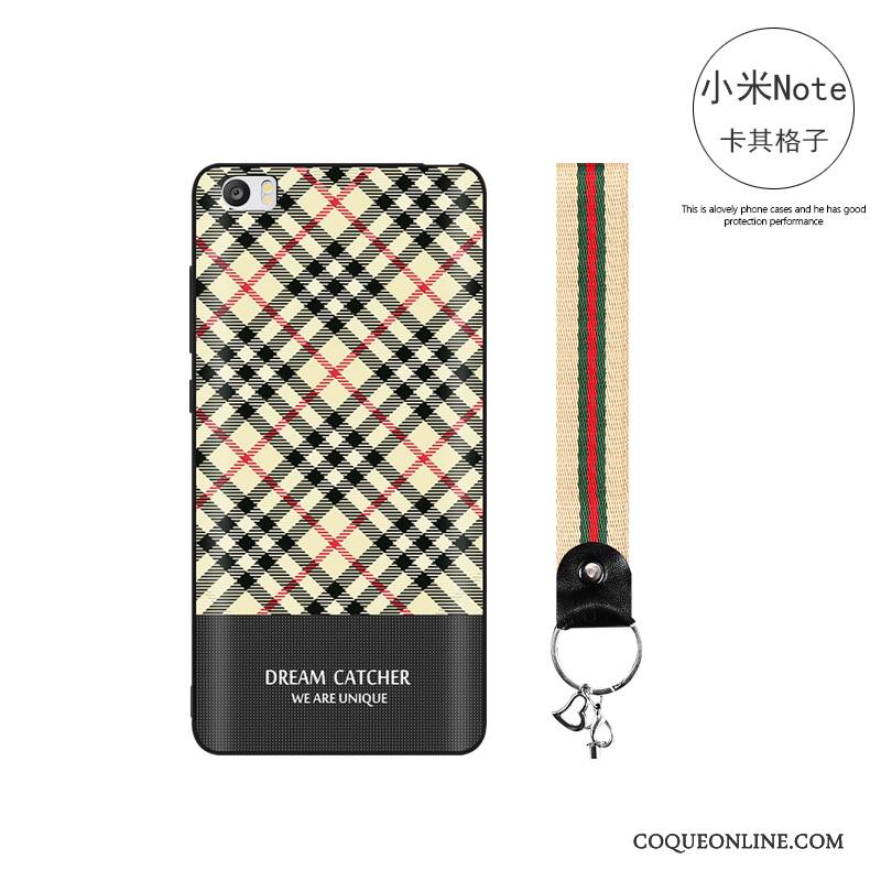 Mi Note Coque Incassable Plaid Simple Rouge Tout Compris Tendance Fluide Doux