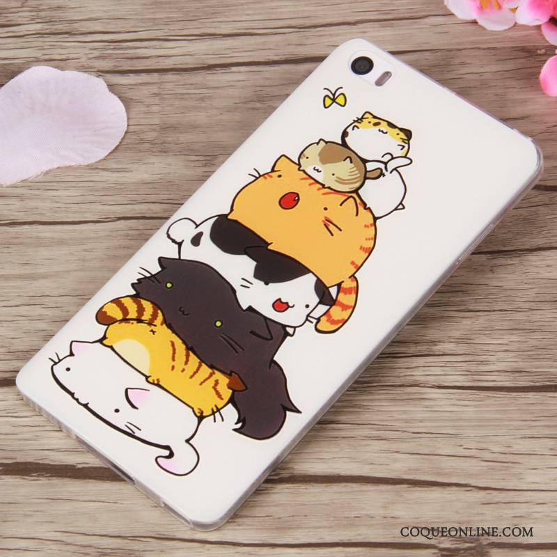 Mi Note Fluide Doux Dessin Animé Coque De Téléphone Silicone Tendance Gaufrage Multicolore