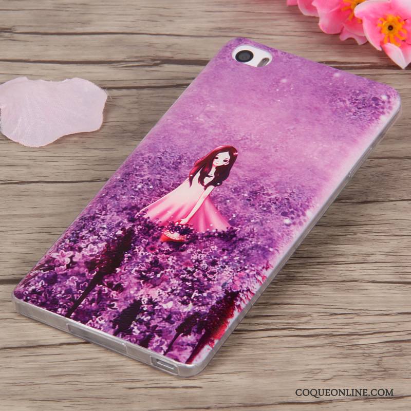 Mi Note Fluide Doux Dessin Animé Coque De Téléphone Silicone Tendance Gaufrage Multicolore