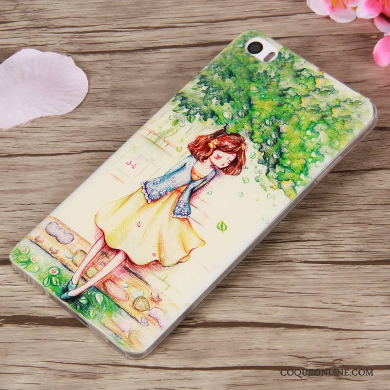 Mi Note Fluide Doux Dessin Animé Coque De Téléphone Silicone Tendance Gaufrage Multicolore