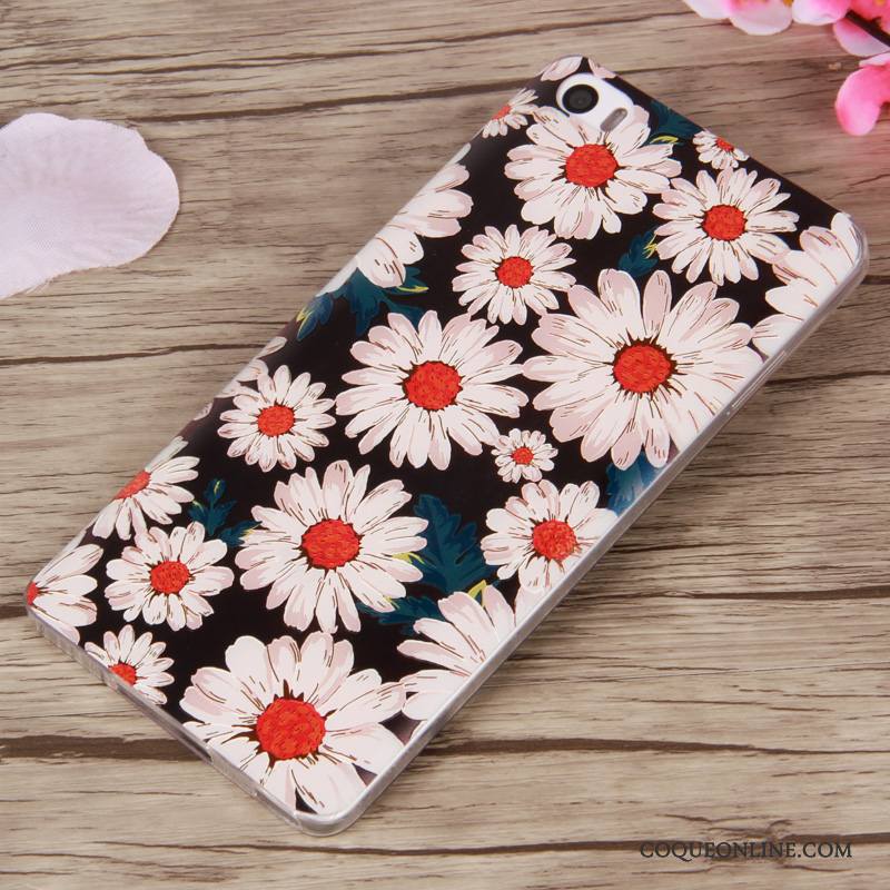 Mi Note Fluide Doux Dessin Animé Coque De Téléphone Silicone Tendance Gaufrage Multicolore