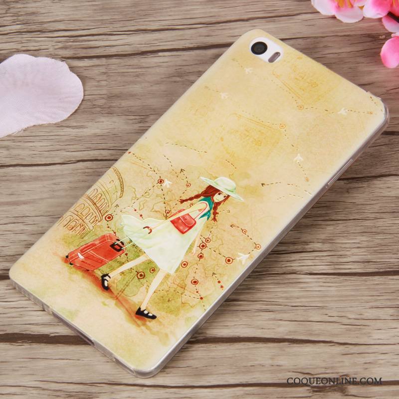 Mi Note Fluide Doux Dessin Animé Coque De Téléphone Silicone Tendance Gaufrage Multicolore